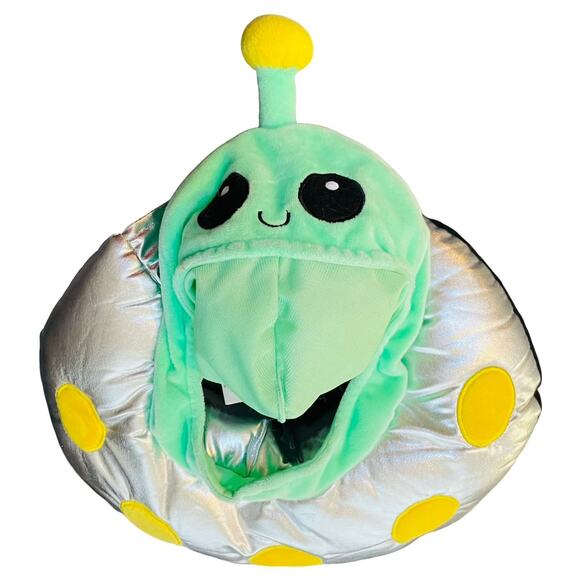 PetSmart Thrills & Chills Alien UFO Dog Costume Headpiece Halloween Green L/XL - Picture 3 of 8